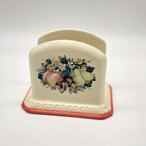Napkin Holder Avon Sweet Country Harvest Vintage Tableware Collection Fruit